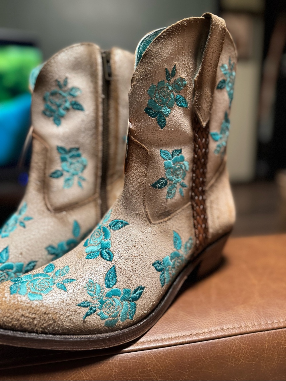 Corral Floral Embroidered Leather Boot
